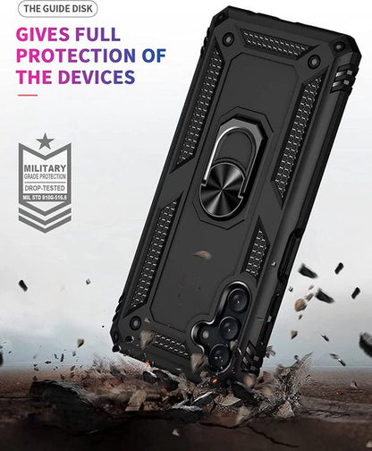 Samsung Galaxy A04s Hoesje - Zwart - Armor Kickstand Back Cover