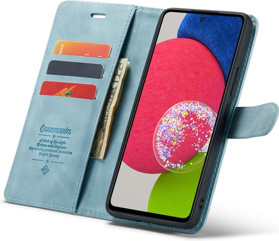 Samsung Galaxy A53 5G Hoesje - Aqua Blue - 2 in 1 Bookcase