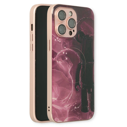 Apple iPhone 14 Pro Max Case - Red - Silicone Marble MagSafe Back Cover