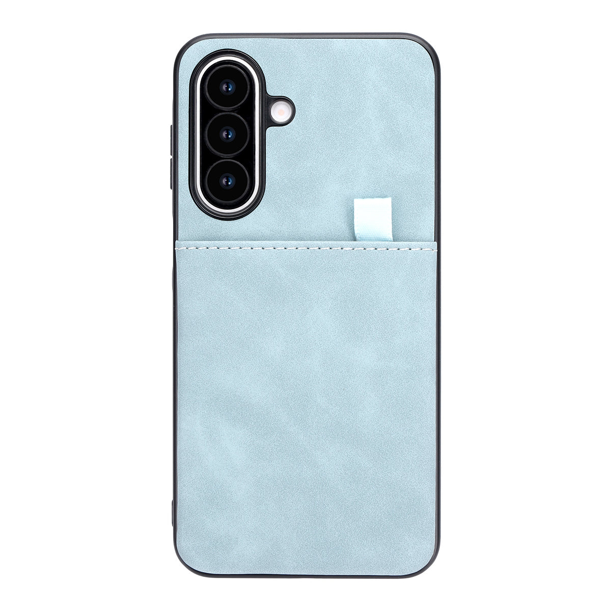 Samsung Galaxy S26 FE Hoesje - Aqua Blue - Kunstleren Back Cover met Pull-Tab Pasjeshouder