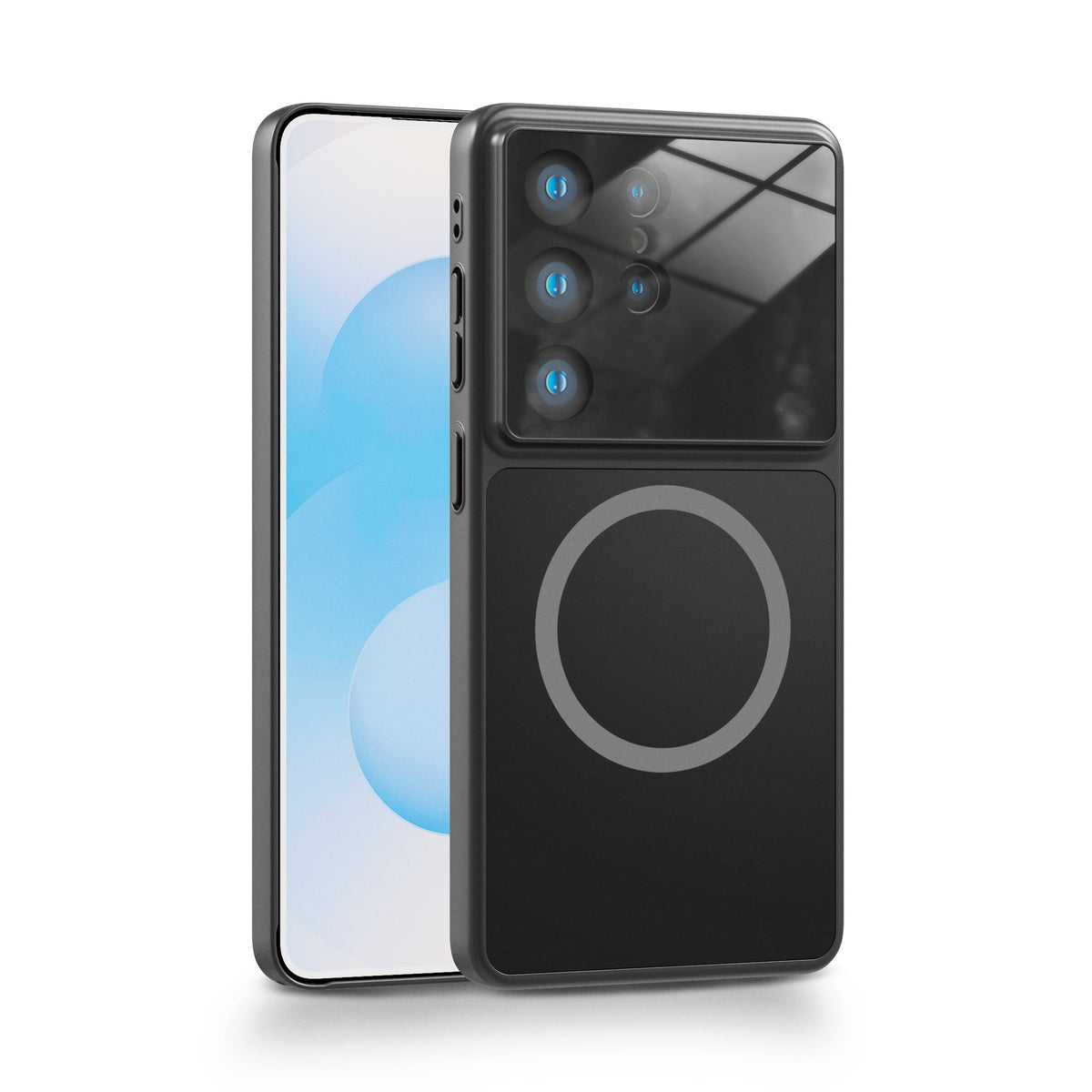 Samsung Galaxy S26 Ultra Hoesje - Zwart - Magnetische Matte Siliconen MagSafe Back Cover met Camerabescherming