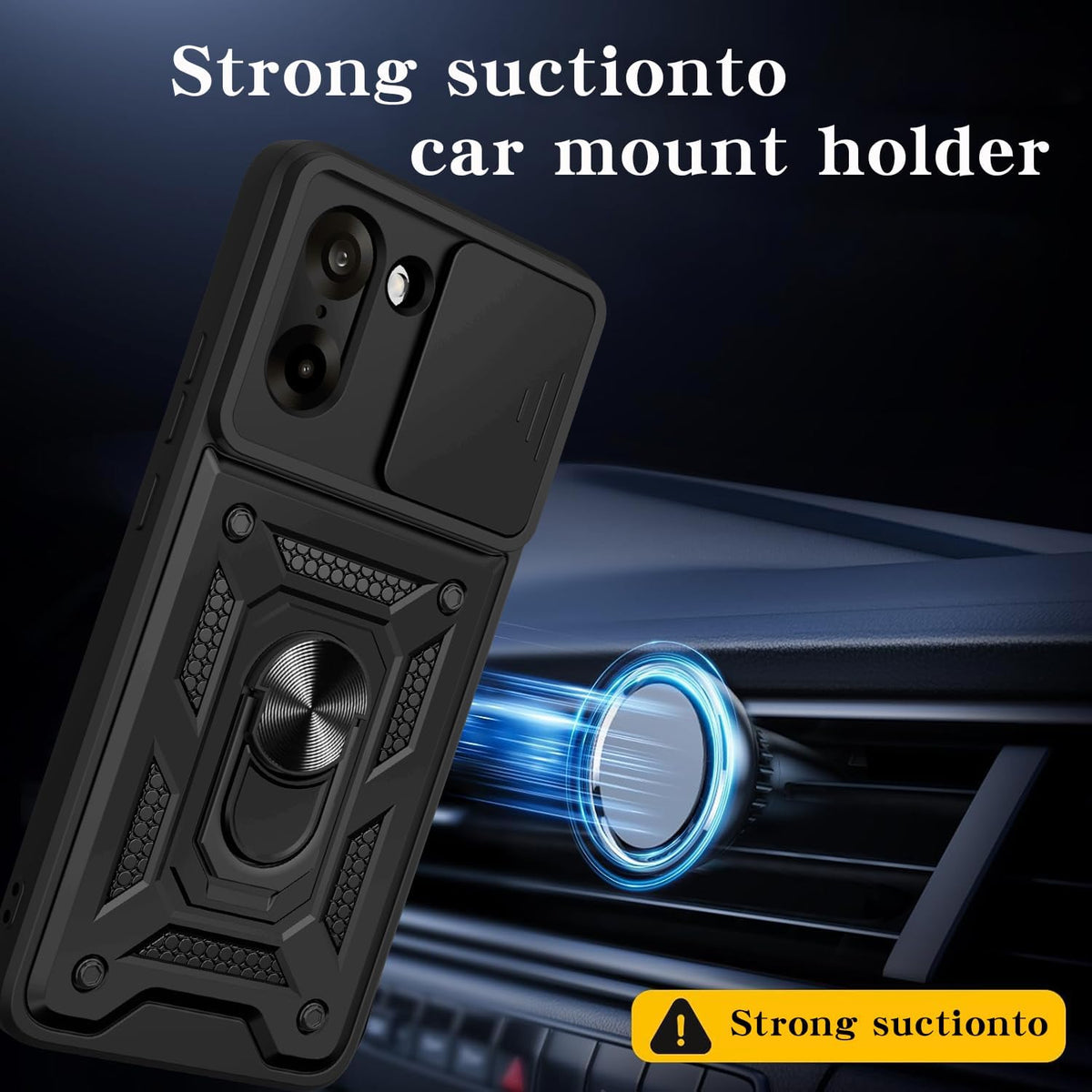OnePlus Nord CE5 Hoesje - Zwart - Armor Kickstand Back Cover