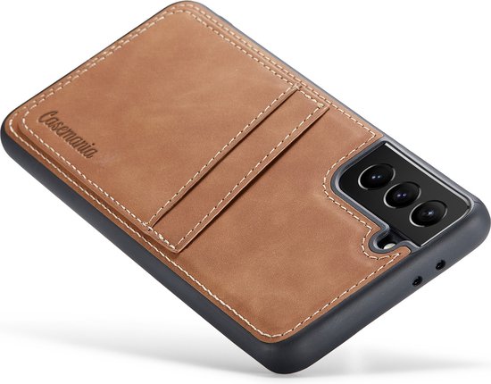 Samsung Galaxy S21 Plus Hoesje - Sienna Brown - Back Cover met Pasjeshouder