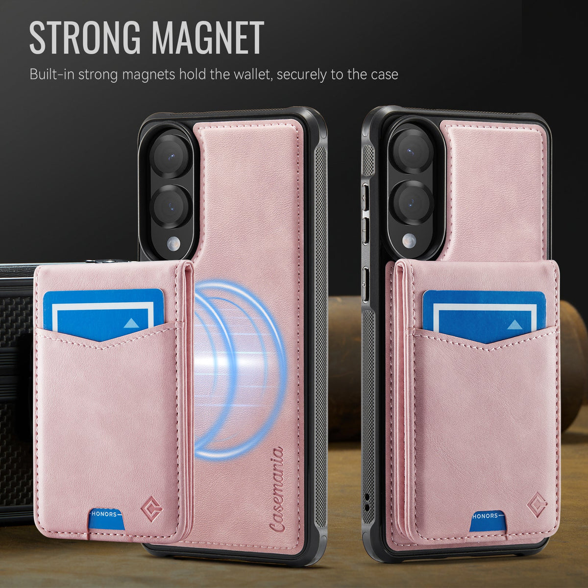 Samsung Galaxy S25 Edge Hoesje - Pale Pink - Back Cover met Pasjeshouder