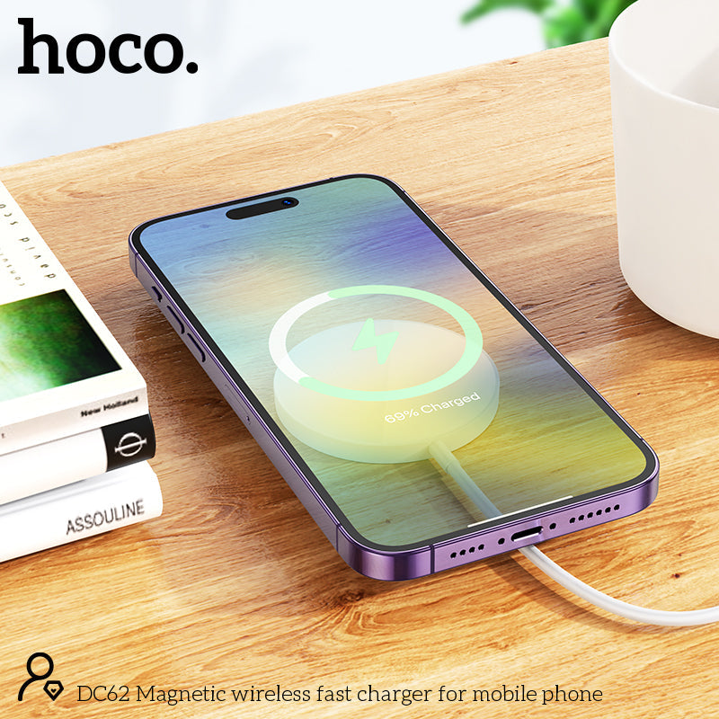 Hoco 15W Kabelloses Ladegerät für MagSafe - Weiß