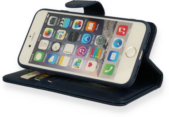Apple iPhone SE (2022) Hoesje - Blauw - Luxe Bookcase