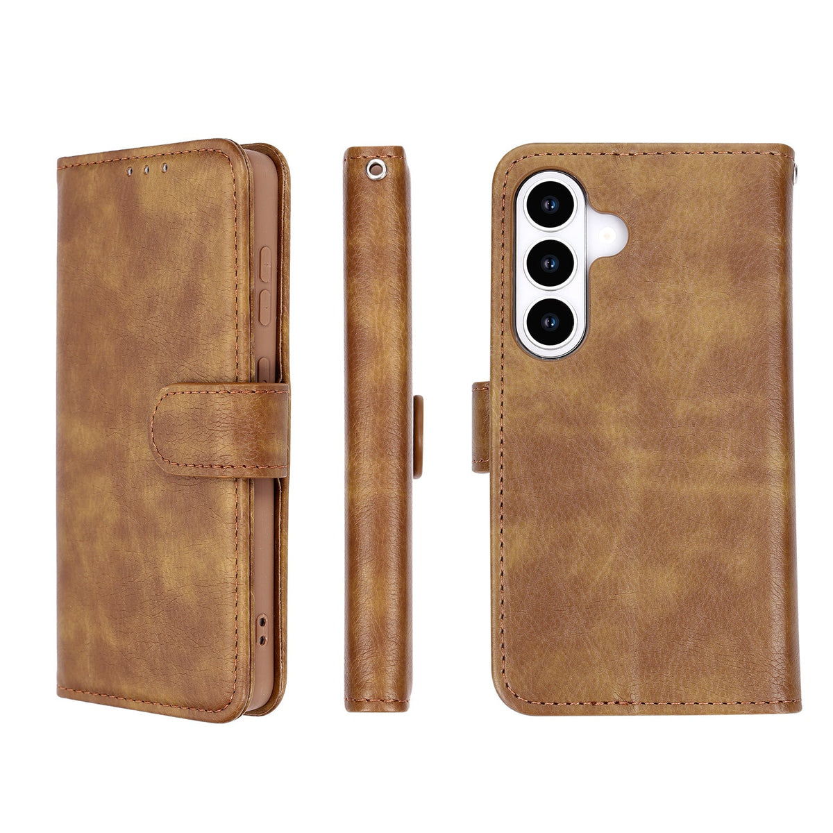 Samsung Galaxy S26 Plus Hoesje - Bruin - Luxe Bookcase