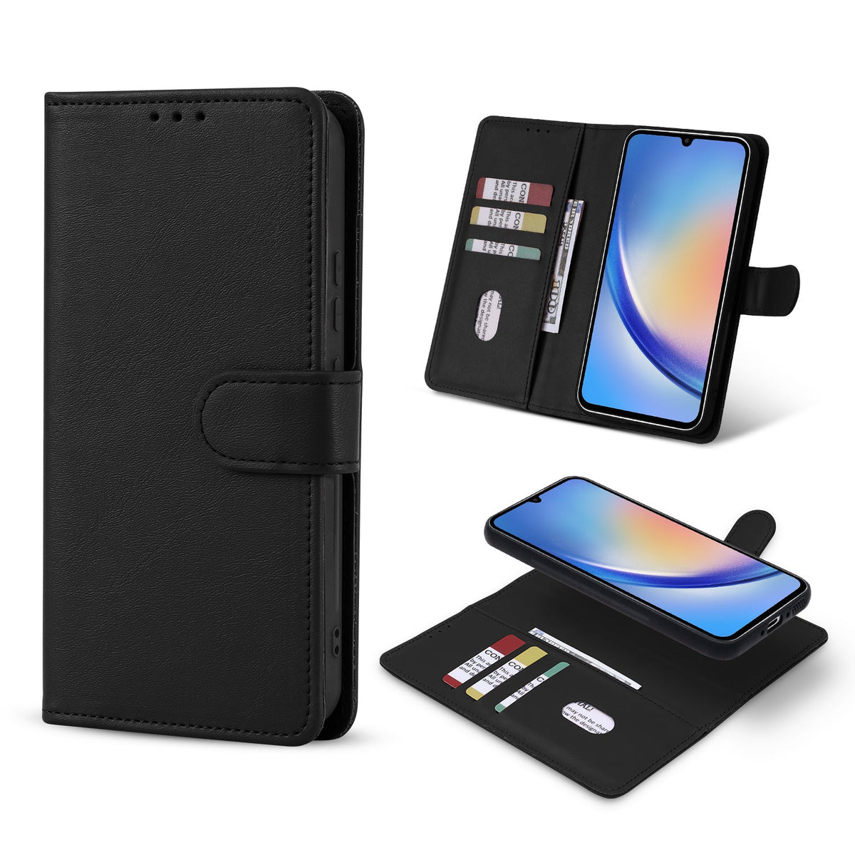 Samsung Galaxy A35 5G Hoesje - Zwart - 2 in 1 Bookcase