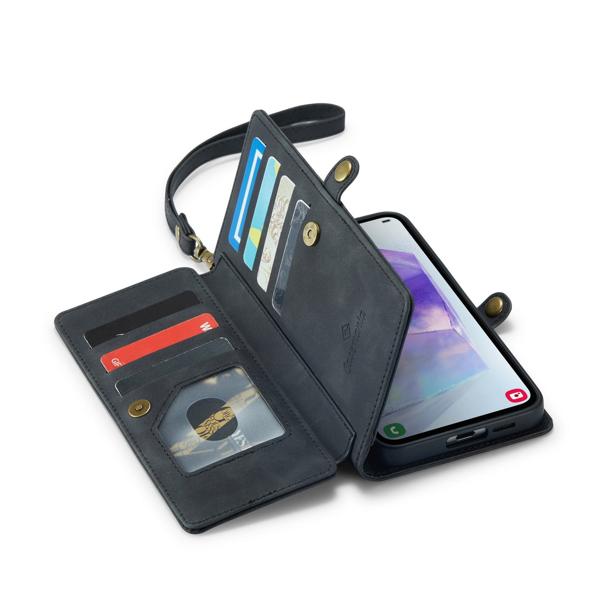 Samsung Galaxy A36 Case - Charcoal Gray - 2-in-1 Wallet Case with 10 Card Slots