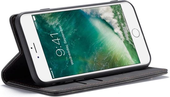 Apple iPhone 7 Hoesje - Charcoal Gray - Dunne Bookcase