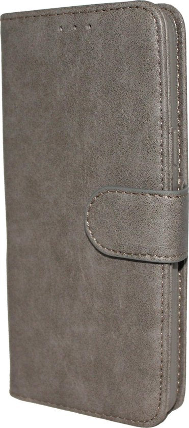 Apple iPhone 12 Hoesje - Grijs - Luxe Bookcase