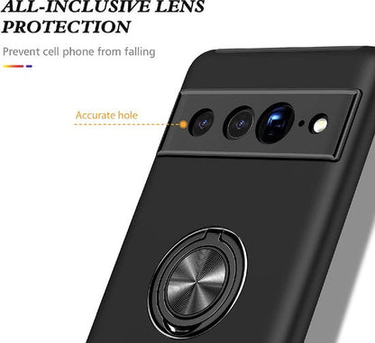 Google Pixel 7 Pro Hoesje - Zwart - Anti-Shock Creative Kickstand Back Cover