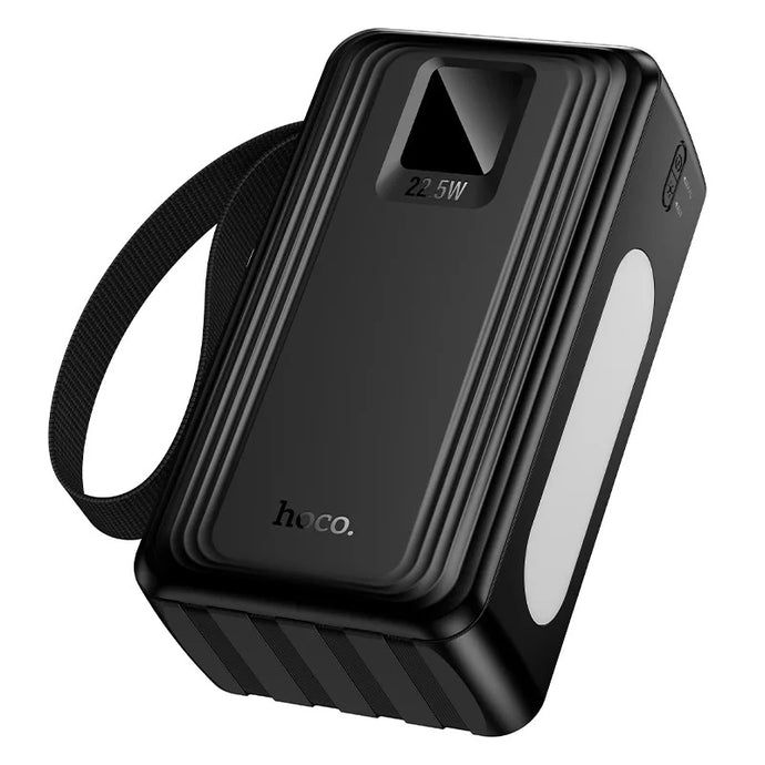 Hoco Powerbank 40.000mAh met Handvat en Sfeerlicht - Zwart