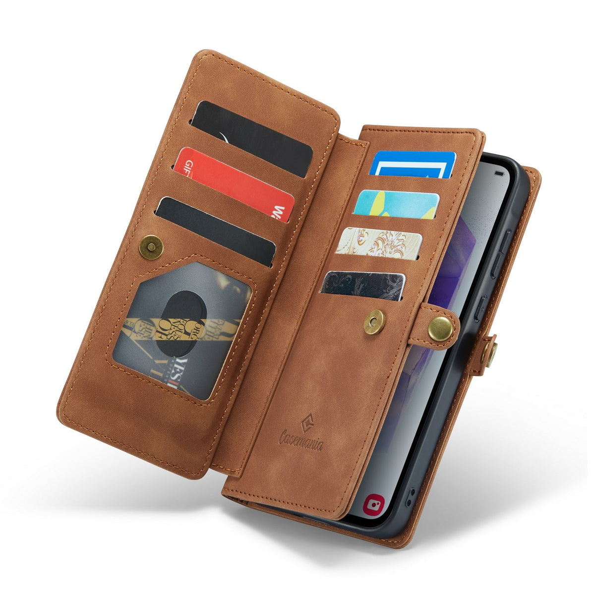 Samsung Galaxy S26 Ultra Hoesje - Sienna Brown - 2 in 1 Bookcase met 10 Kaart Vakken