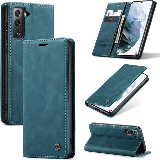 Samsung Galaxy S21 Plus Hülle - Emerald Green - Schlanke Klapphülle mit Kartenfach