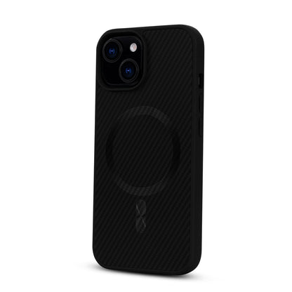 Apple iPhone 15 Plus Hülle - Schwarz - Carbon-MagSafe-Backcover