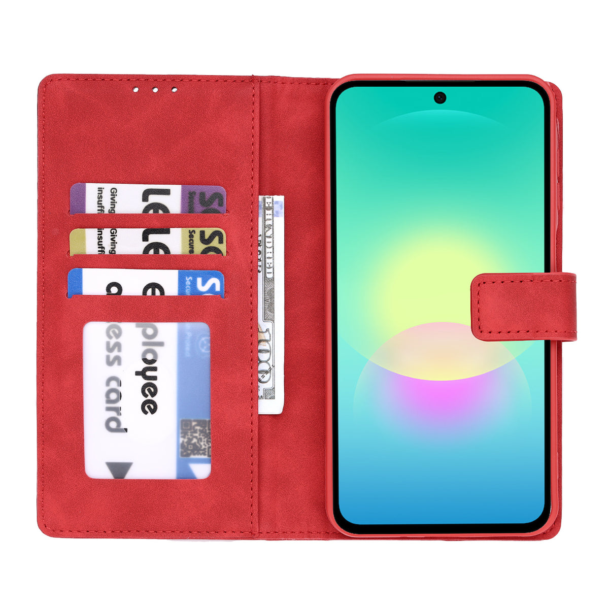 Samsung Galaxy A18 / A17 Hoesje - Crimson Red - Portemonnee Bookcase