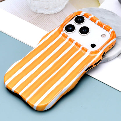 Apple iPhone 18 Pro Case - Orange - Wave Edge Back Cover