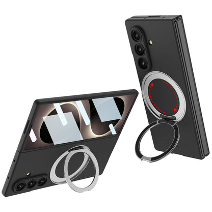 Samsung Galaxy Z Fold8 Ultra Hoesje - Zwart met Kickstand - Ringhouder Magsafe Cover met Ingebouwde Screenprotector