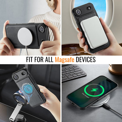 Apple iPhone Air Hoesje - Charcoal Gray - MagSafe Back Cover met Pasjeshouder