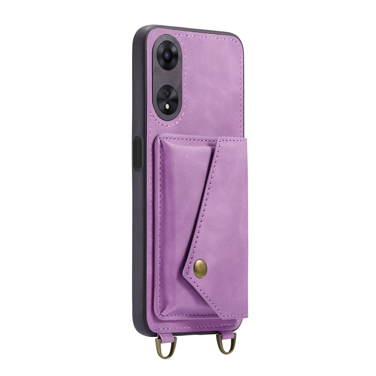 Oppo Reno 10 Hoesje - Bright Lila - Luxe Back Cover met Telefoonkoord