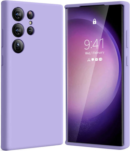 Samsung Galaxy S24 Ultra Hoesje - Paars - Liquid Siliconen Back Cover