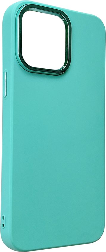 Apple iPhone 14 Pro Hoesje - Turquoise - Shockproof Siliconen Back Cover