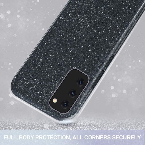Samsung Galaxy A32 4G Hoesje - Zwart - Glitter Back Cover