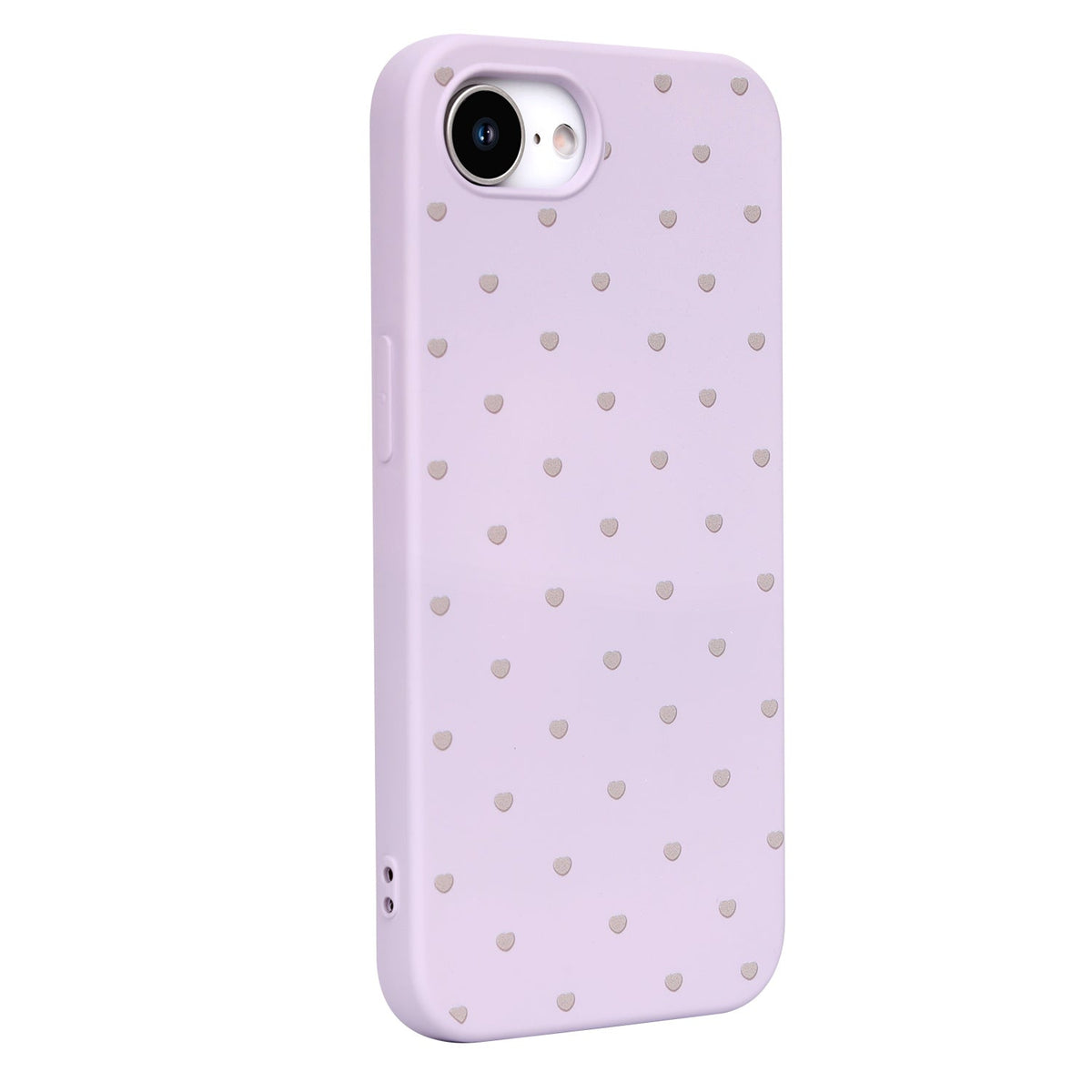 Apple iPhone 16e Hoesje - Paars - Hartjes Back Cover