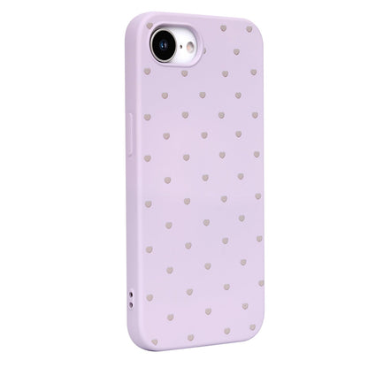 Apple iPhone 16e Hoesje - Paars - Hartjes Back Cover