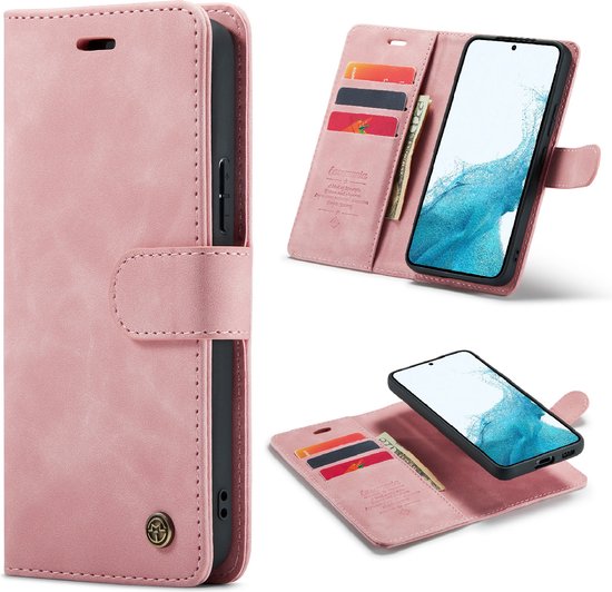Samsung Galaxy S22 Plus Hoesje - Pale Pink - 2 in 1 Bookcase
