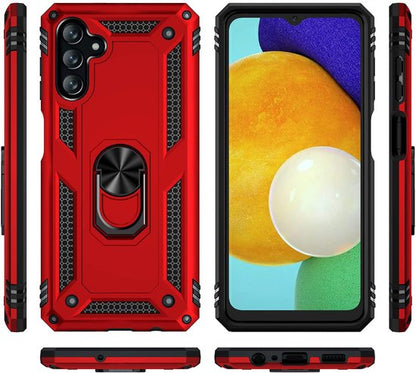 Samsung Galaxy A04s Hoesje - Rood - Armor Kickstand Back Cover