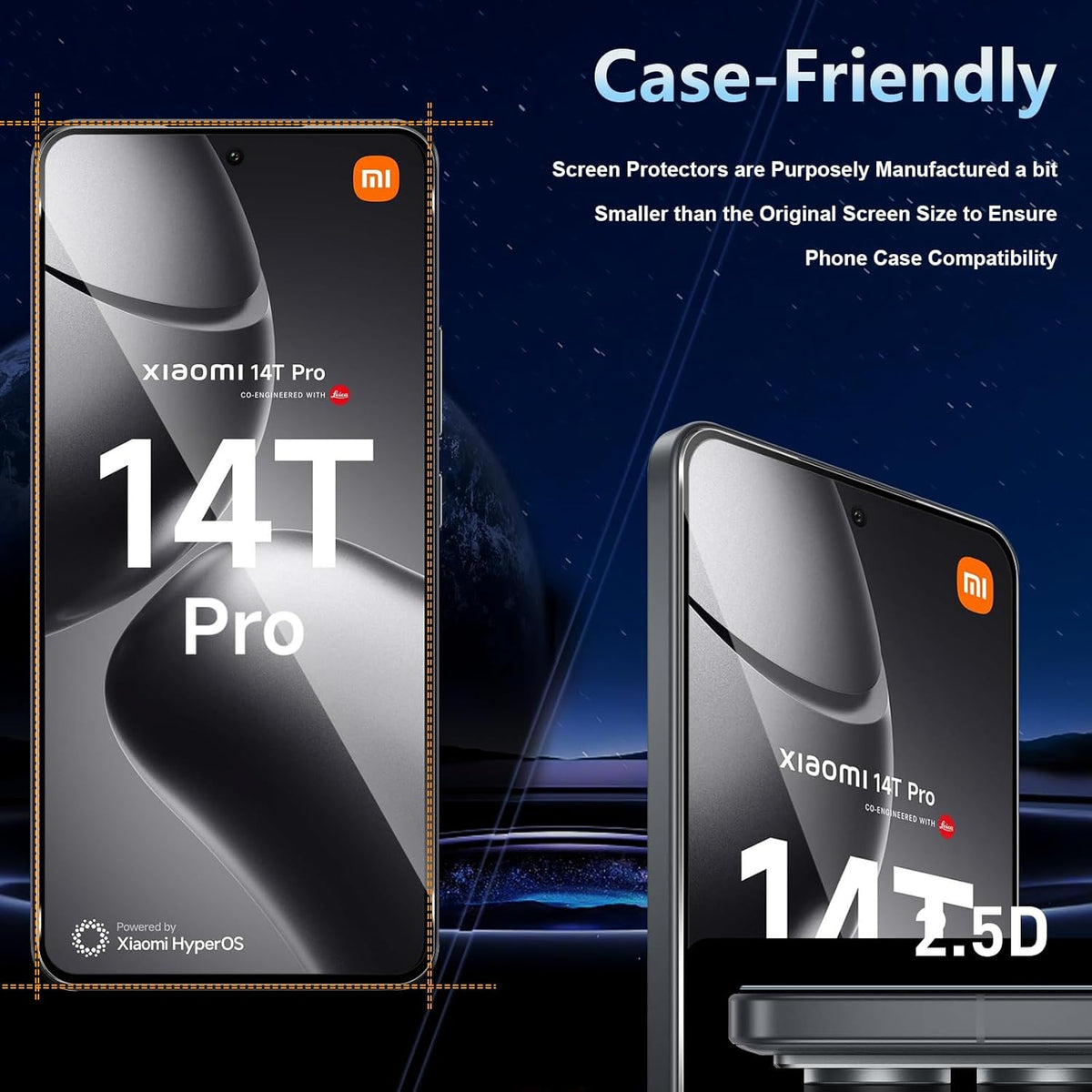 Xiaomi 14T Pro / 14T Screenprotector - Full Cover - 2 Stuks