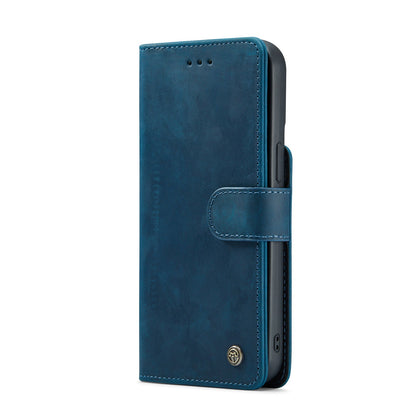 Apple iPhone 15 Pro Hoesje - Navy Blue - Echt Leren 2 in 1 MagSafe Bookcase