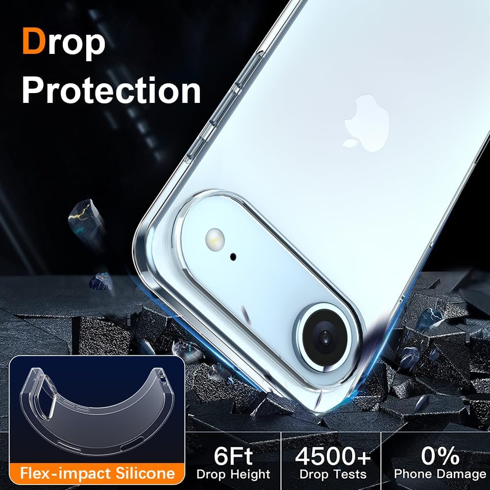 Coque iPhone 17 Air - Transparente - Étui arrière en silicone