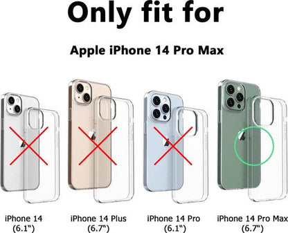 Apple iPhone 14 Pro Max Case - Clear - Shockproof Hybrid Back Cover