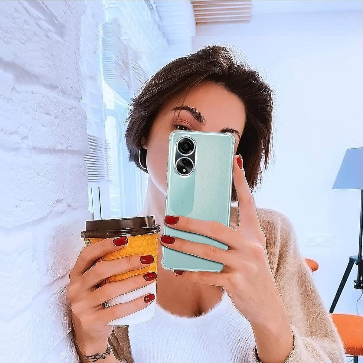 Oppo A58 4G Hoesje - Transparant - Anti-Shock Back Cover