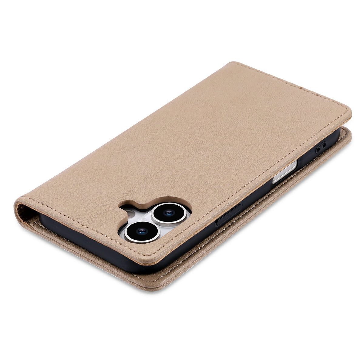 Apple iPhone 17 Hoesje - Soft Beige - Dunne Leather-look Back Cover