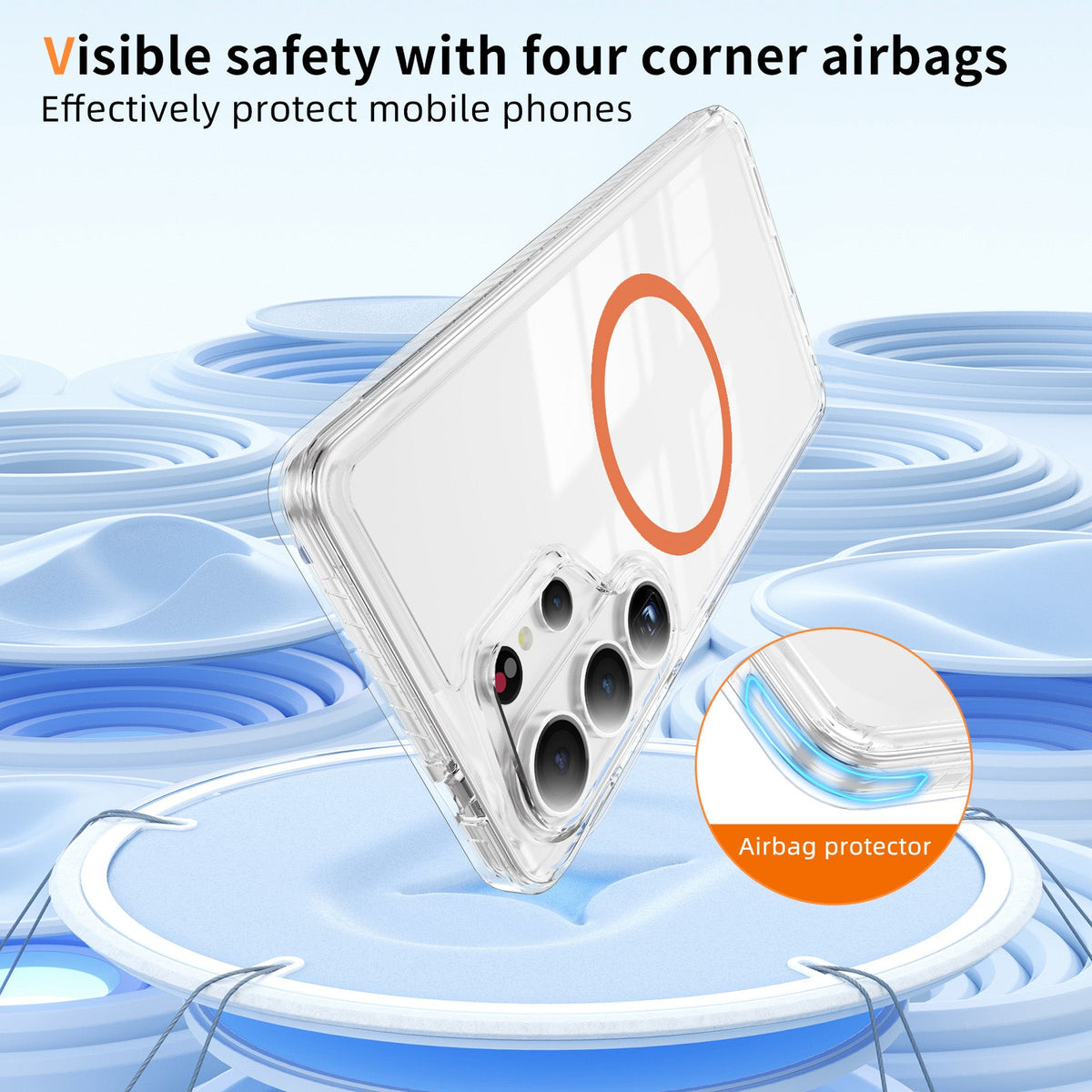 Samsung Galaxy S26 Ultra Case - Orange - Minimalist MagSafe Back Cover