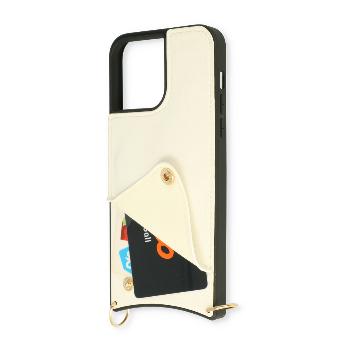 Apple iPhone 12 Hoesje - Wit - Back Cover met Pols Bandje en Telefoonkoord