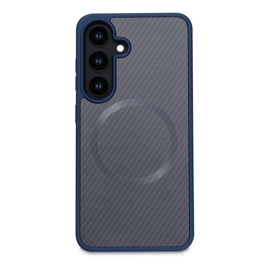 Samsung Galaxy S24 Hülle - Blau - Carbon-MagSafe-Backcover