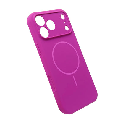 Apple iPhone 18 Pro Max Case - Magenta - Soft Liquid Silicone MagSafe Back Cover
