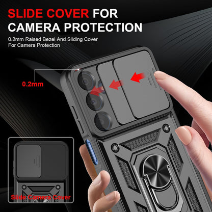 Samsung Galaxy A17 Case - Black - Strong Armor Kickstand Back Cover with Magnetic Ring