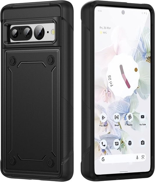 Google Pixel 8 Hoesje - Zwart - Armor Kickstand Back Cover
