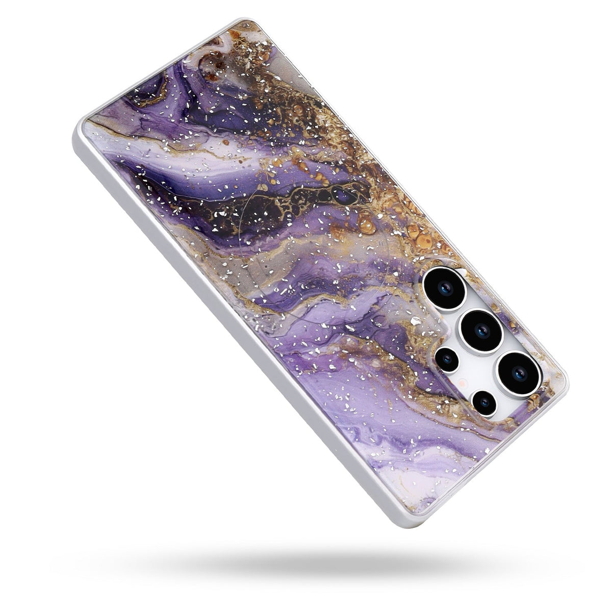 Samsung Galaxy S25 Ultra Hoesje - Paars - Marmer MagSafe Back Cover