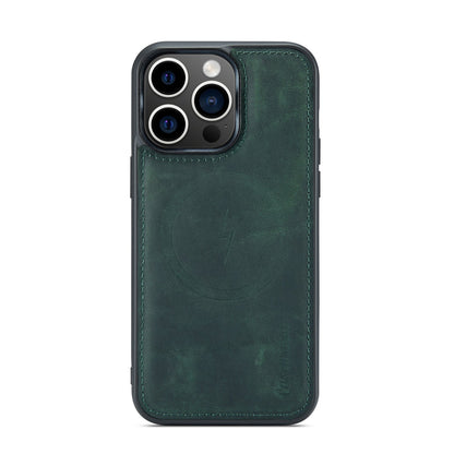 Apple iPhone 15 Pro Max Hülle - Emerald Green - Echtleder-2-in-1-MagSafe-Klapphülle mit Kartenfach