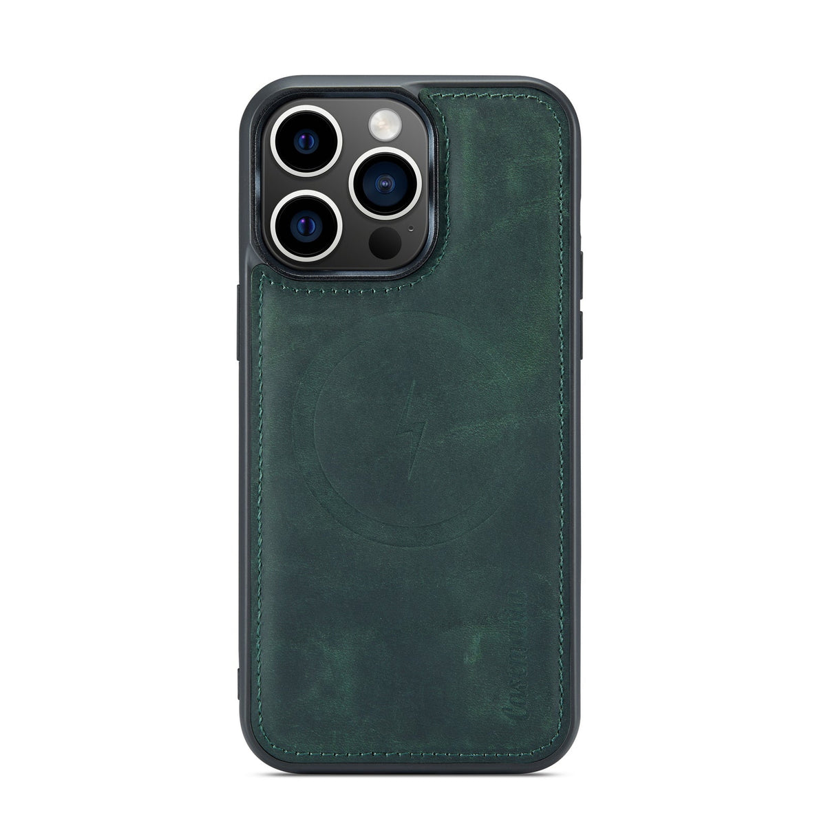 Apple iPhone 15 Pro Hoesje - Emerald Green - Echt Leren 2 in 1 MagSafe Bookcase