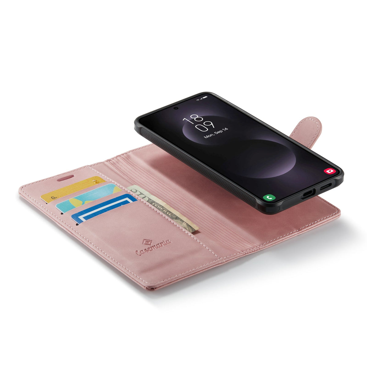 Samsung Galaxy S25 Edge Hoesje - Pale Pink - Luxe 2 in 1 MagSafe Bookcase