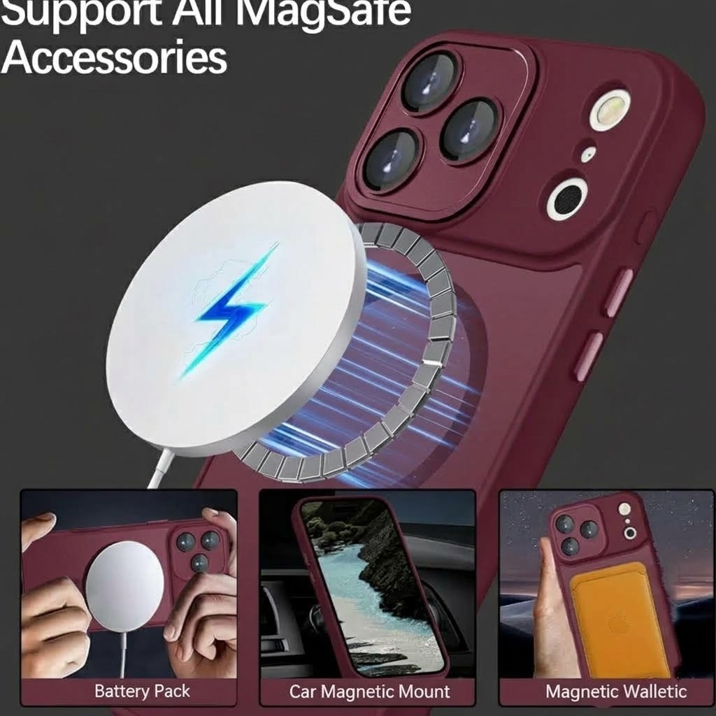 Apple iPhone 18 Pro Max Hoesje - Bordeaux - Matte Armor MagSafe Back Cover