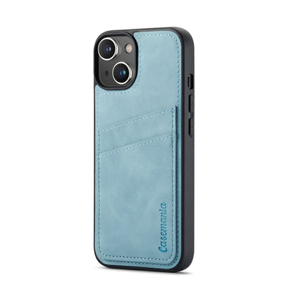 Apple iPhone 14 Plus Hoesje - Aqua Blue - Back Cover met Pasjeshouder